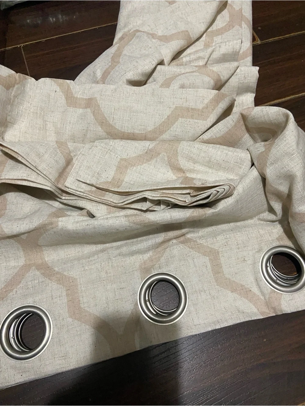Jin Chan Window Panels Set of 2 Grommet Panels LINEN Ezra 50 in X 84 in